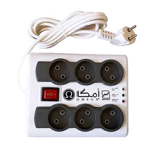 محافظ برق امگا 6 خانه مدل P6000 کابل 1.5 متر - Image 2